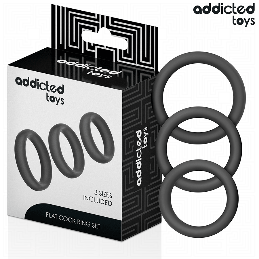 ADDICTED TOYS - FLACHE SILIKONRINGE IM SET