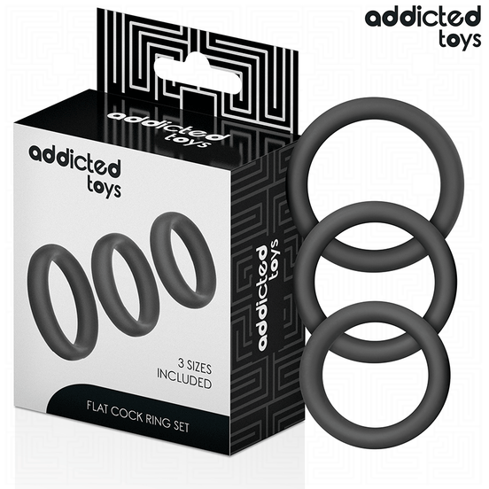 ADDICTED TOYS - FLACHE SILIKONRINGE IM SET