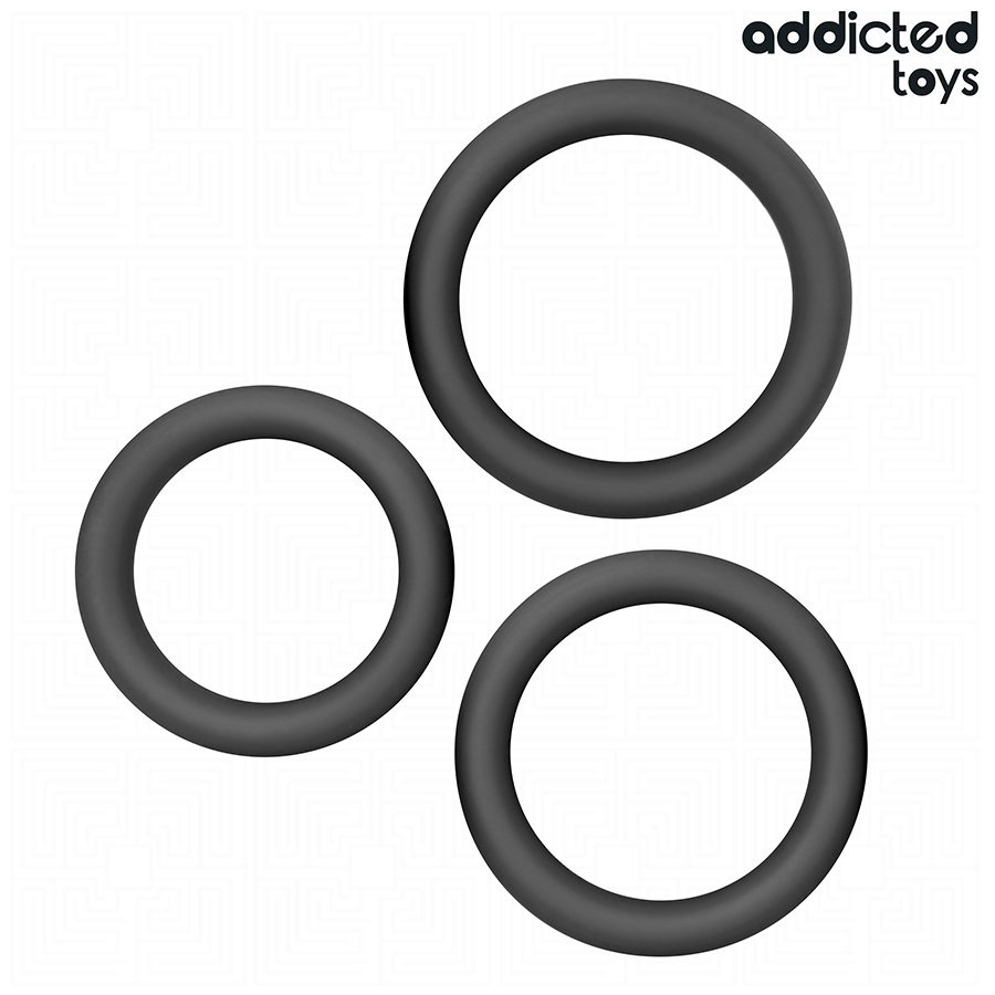 ADDICTED TOYS - FLACHE SILIKONRINGE IM SET