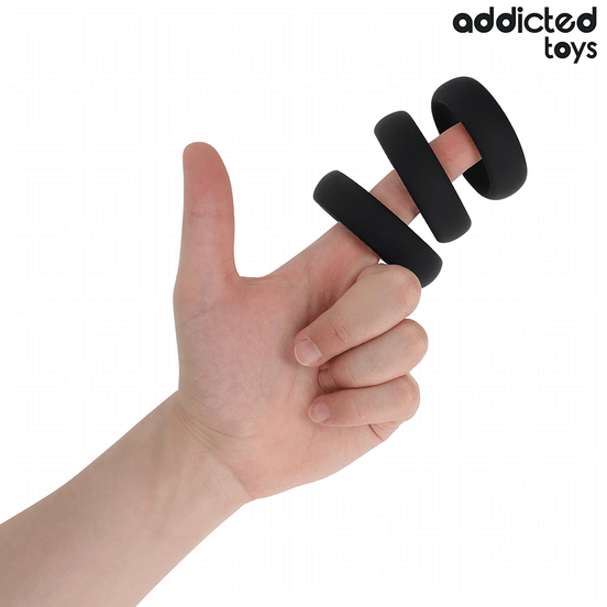 ADDICTED TOYS - FLACHE SILIKONRINGE IM SET
