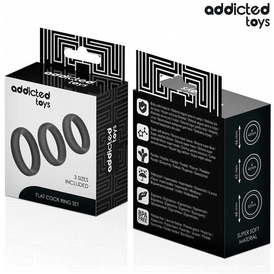 ADDICTED TOYS - FLACHE SILIKONRINGE IM SET