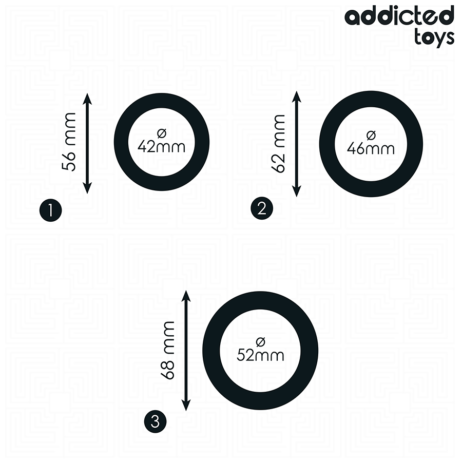 ADDICTED TOYS - FLACHE SILIKONRINGE IM SET