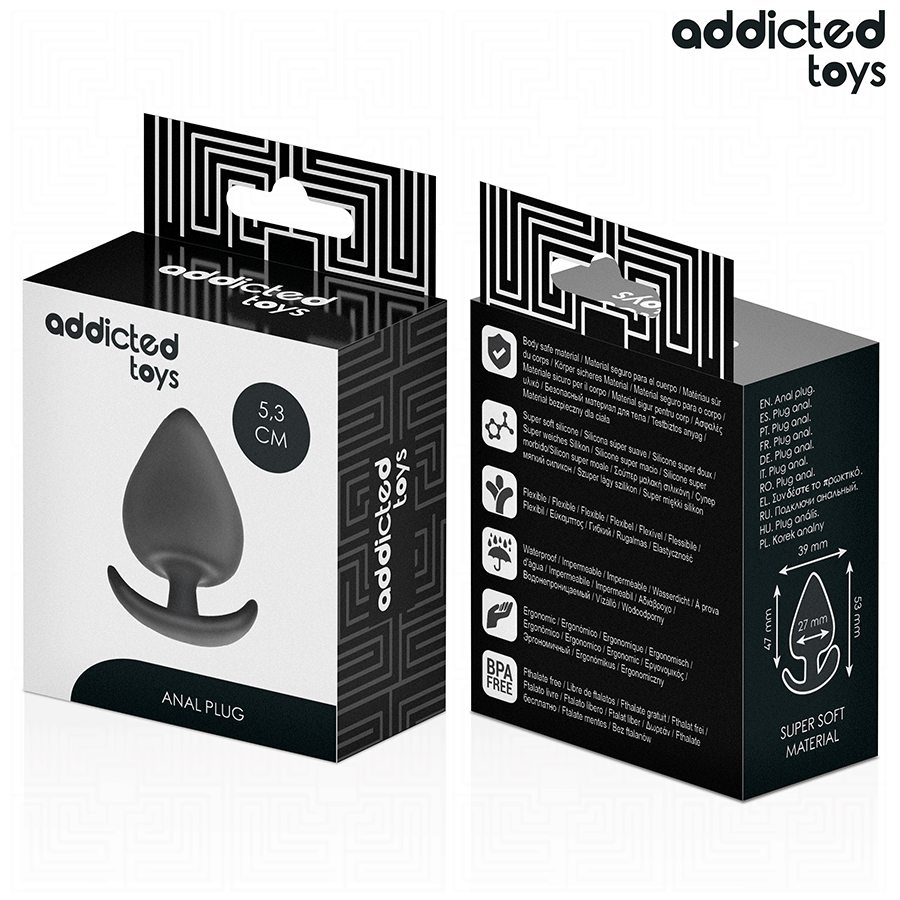 ADDICTED TOYS - ANALPLUG SILIKON GRÖSSE S 5,3 CM