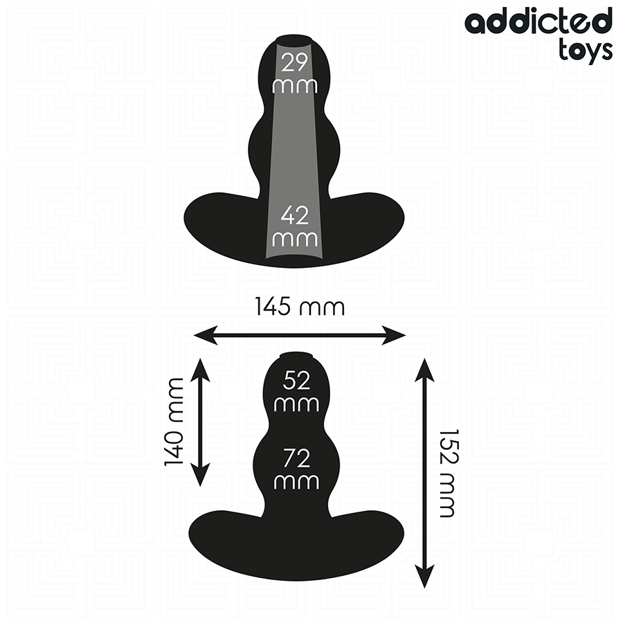 ADDICTED TOYS - HOHLER ANALPLUG SILIKON GRÖSSE XXL 15,2 CM
