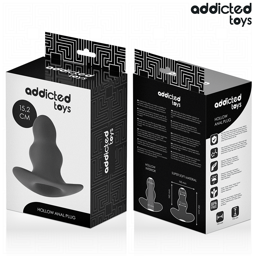 ADDICTED TOYS - HOHLER ANALPLUG SILIKON GRÖSSE XXL 15,2 CM
