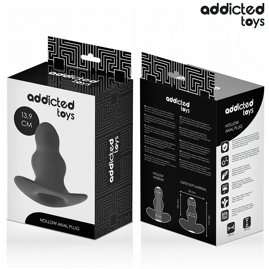 ADDICTED TOYS - HOHLER ANLALPLUG SILIKON GRÖSSE XL 13,9 CM