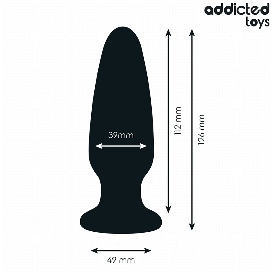 ADDICTED TOYS - ANALPLUG MIT JUWEL SILIKON GRÖSSE L 12,6 CM