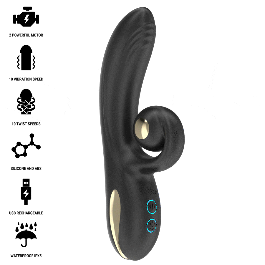 IBIZA - TWISTER Sensory Device WITH CURVE STIMULATOR AND VIBRO-ROTATION