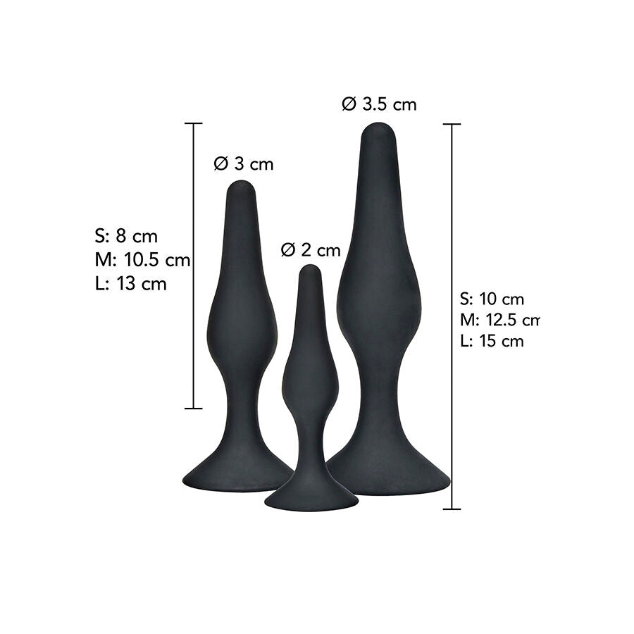 TOYJOY - ANAL PLAY CURVY COMPANIONS ANALPLUG 3-TEILIG SCHWARZ