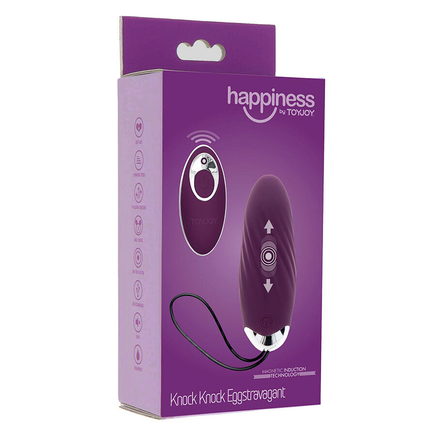 TOYJOY - HAPPINESS KNOCK KNOCK EGGSTAVAGANT Sensory Device WITH REMOTE CONTROL PURPLE