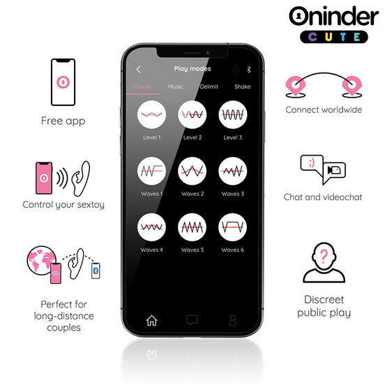 ONINDER CUTE - LOVE BUNNY Sensory Device G-SPOT CLITORIS - FREE WORLDWIDE APP