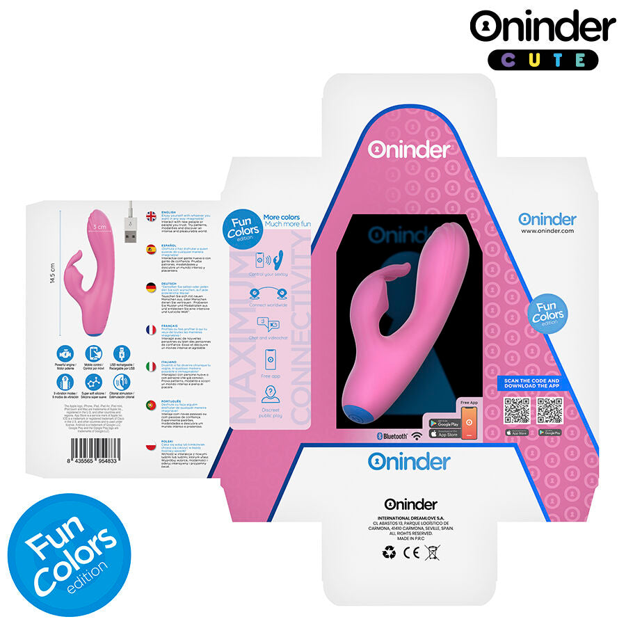 ONINDER CUTE - LOVE BUNNY Sensory Device G-SPOT CLITORIS - FREE WORLDWIDE APP