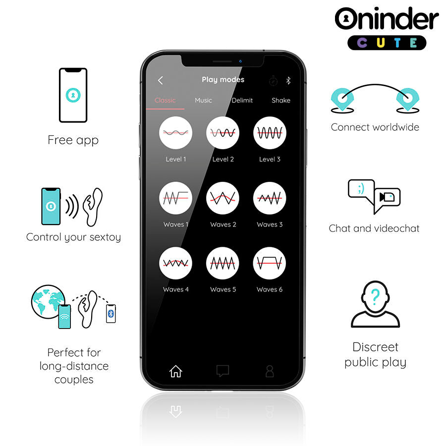 ONINDER CUTE - LOVE BUNNY G-SPOT CLITORAL Sensory Device - FREE WORLDWIDE APP