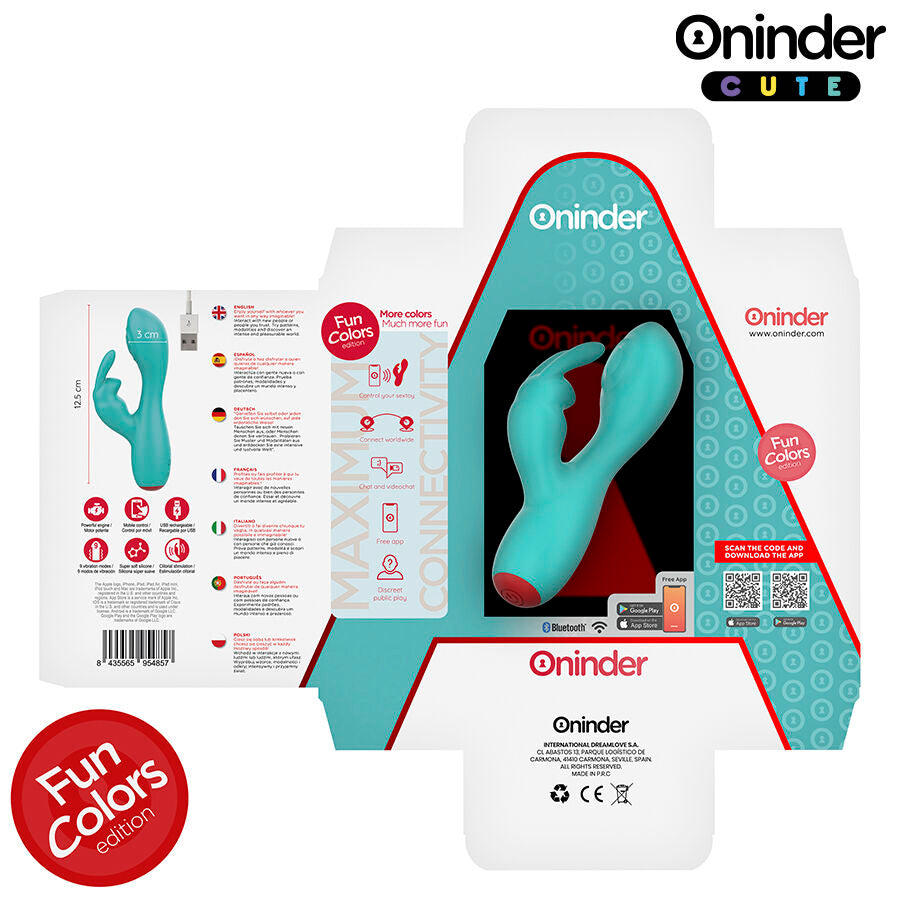ONINDER CUTE - LOVE BUNNY G-SPOT CLITORAL Sensory Device - FREE WORLDWIDE APP