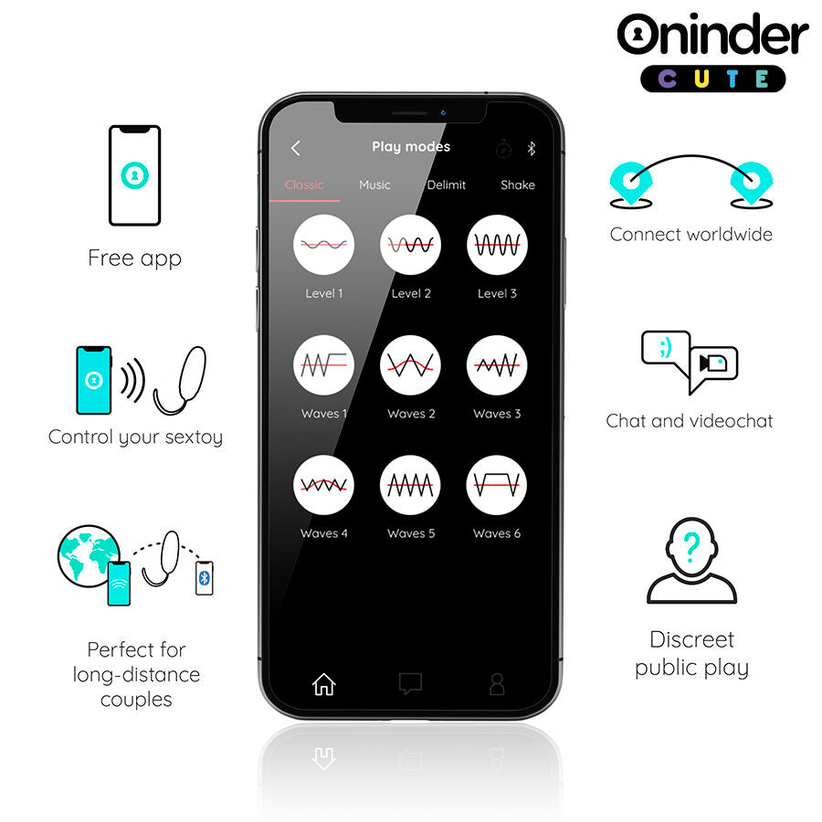 ONINDER CUTE – LOVE PLEASURE VIBRO-ROTIERENDES SILIKON-GEM-EI – WELTWEIT KOSTENLOSER VERSAND