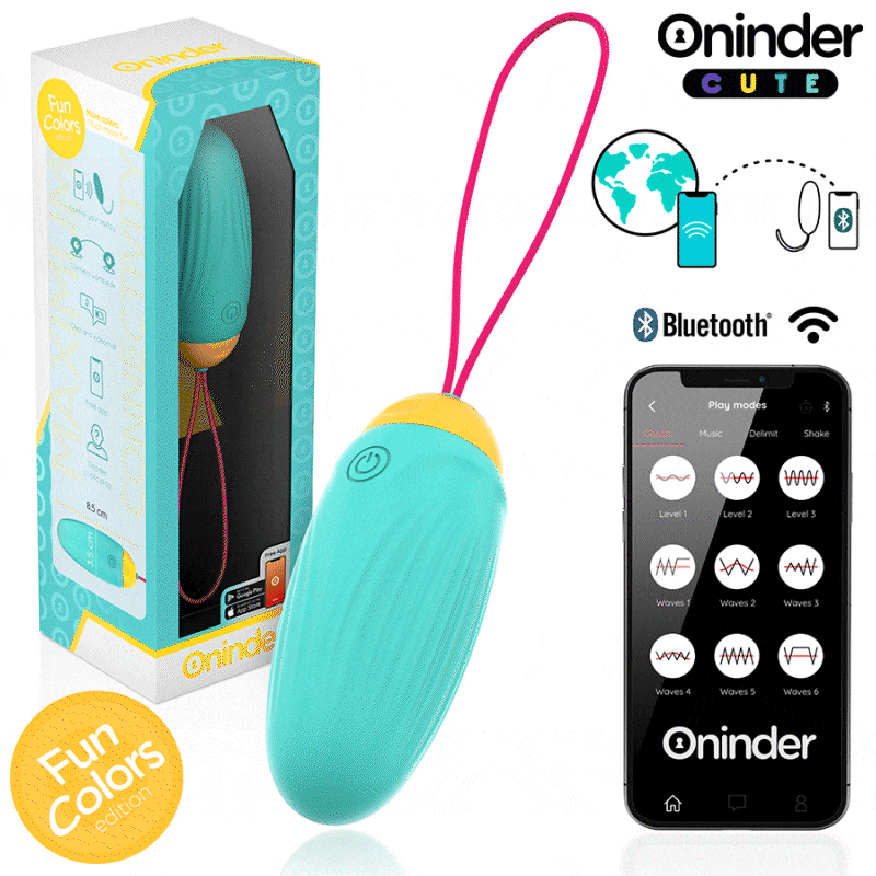 ONINDER CUTE – LOVE PLEASURE VIBRO-ROTIERENDES SILIKON-GEM-EI – WELTWEIT KOSTENLOSER VERSAND