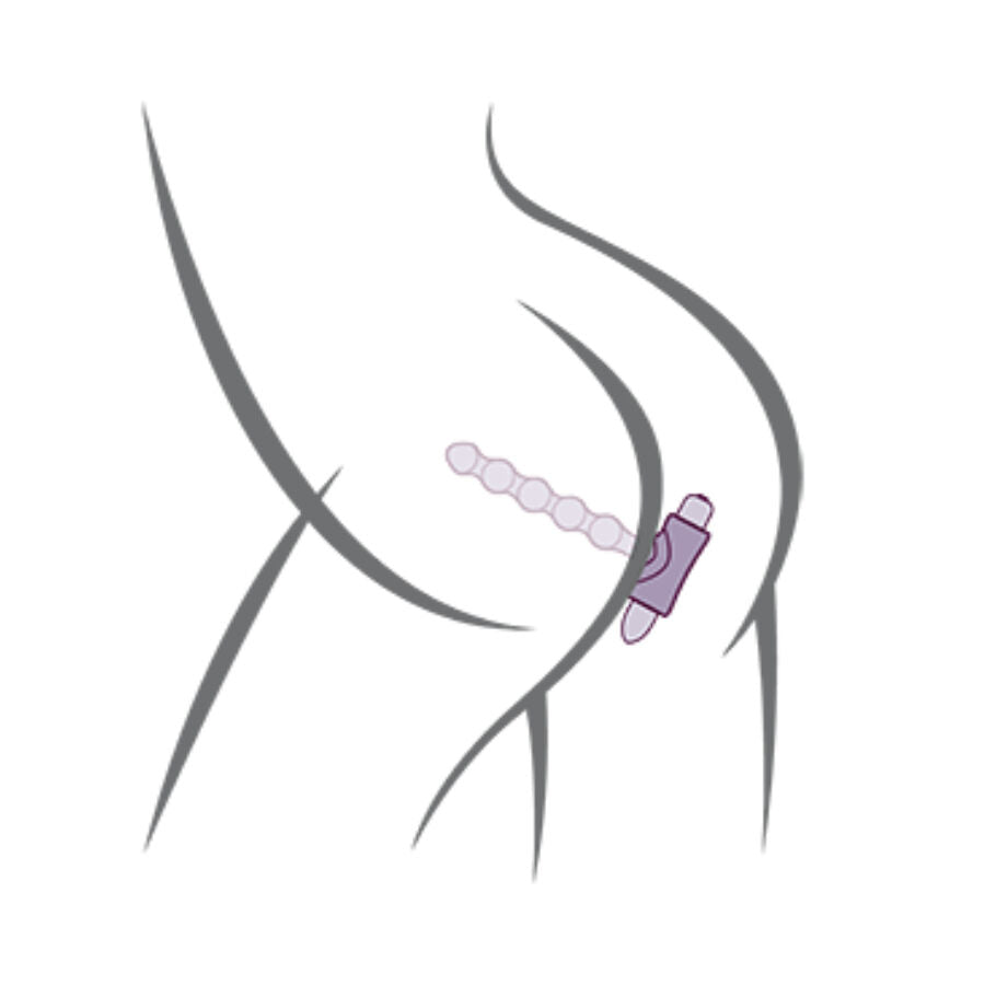 ROCKS- OFF - PETITE SENSATIONS PEARLS ANAL PLUG Sensory Device BLACK