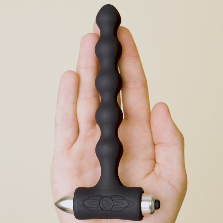 ROCKS- OFF - PETITE SENSATIONS PEARLS ANAL PLUG Sensory Device BLACK