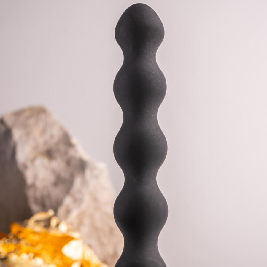 ROCKS- OFF - PETITE SENSATIONS PEARLS ANAL PLUG Sensory Device BLACK