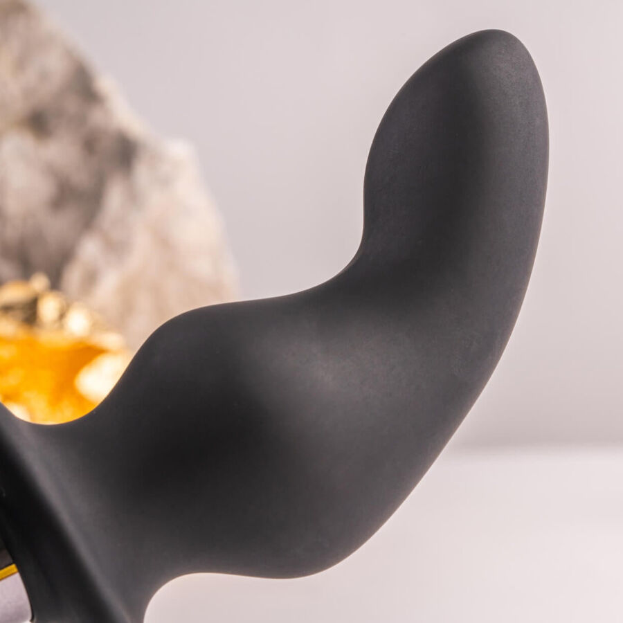 ROCKS-OFF - RO-ZEN RRO ANALPLUG MIT VIBRIERENDEM PENISRING SCHWARZ
