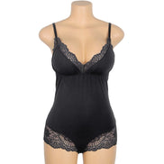 SUBBLIME - SCHWARZER TEDDY MIT BLUMENSPITZE L/XL