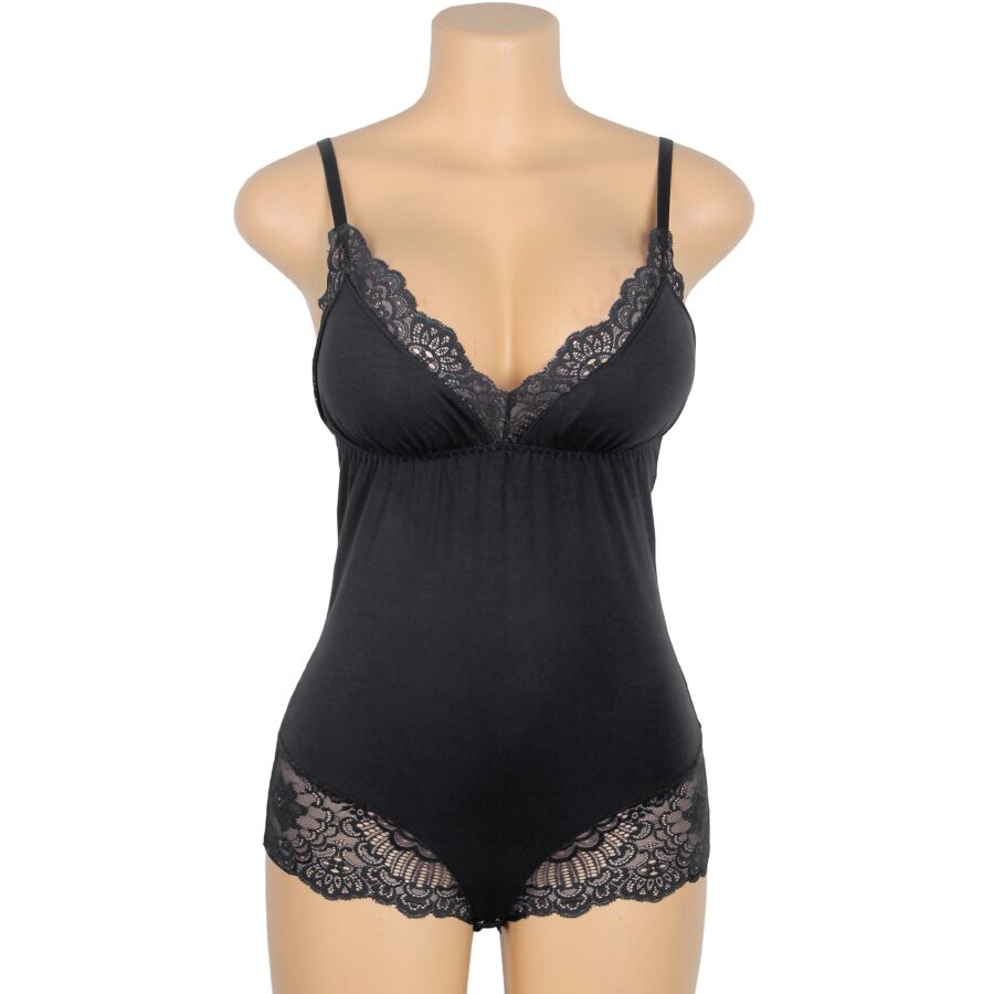 SUBBLIME - SCHWARZER TEDDY MIT BLUMENSPITZE L/XL