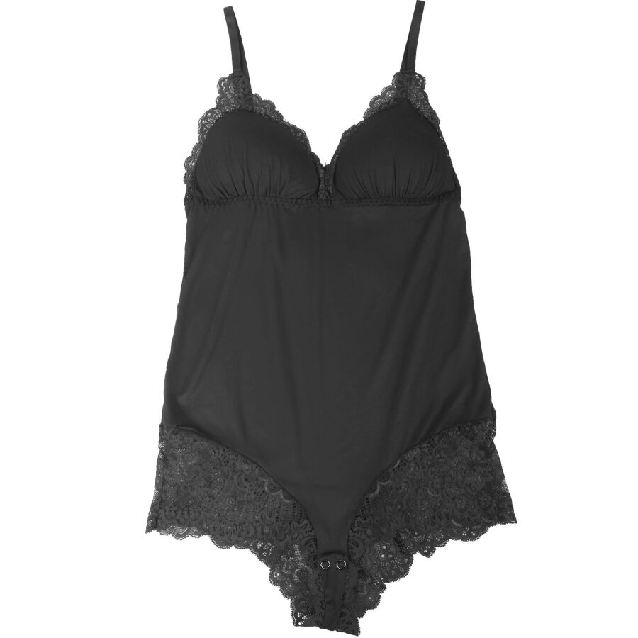 SUBBLIME - SCHWARZER TEDDY MIT BLUMENSPITZE L/XL