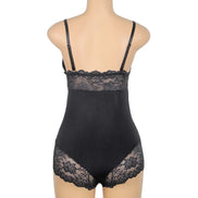 SUBBLIME - SCHWARZER TEDDY MIT BLUMENSPITZE L/XL