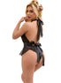SUBBLIME - 930806 SEXY BODY MIT RÜSCHEN SCHWARZ S/M
