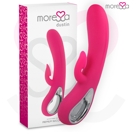 MORESSA - DUSTIN KLITORALSAUGUNG UND KRAFTVOLLE VIBRATION PREMIUM SILIKON WIEDERAUFLADBAR