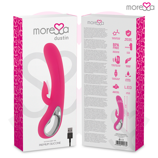 MORESSA - DUSTIN KLITORALSAUGUNG UND KRAFTVOLLE VIBRATION PREMIUM SILIKON WIEDERAUFLADBAR