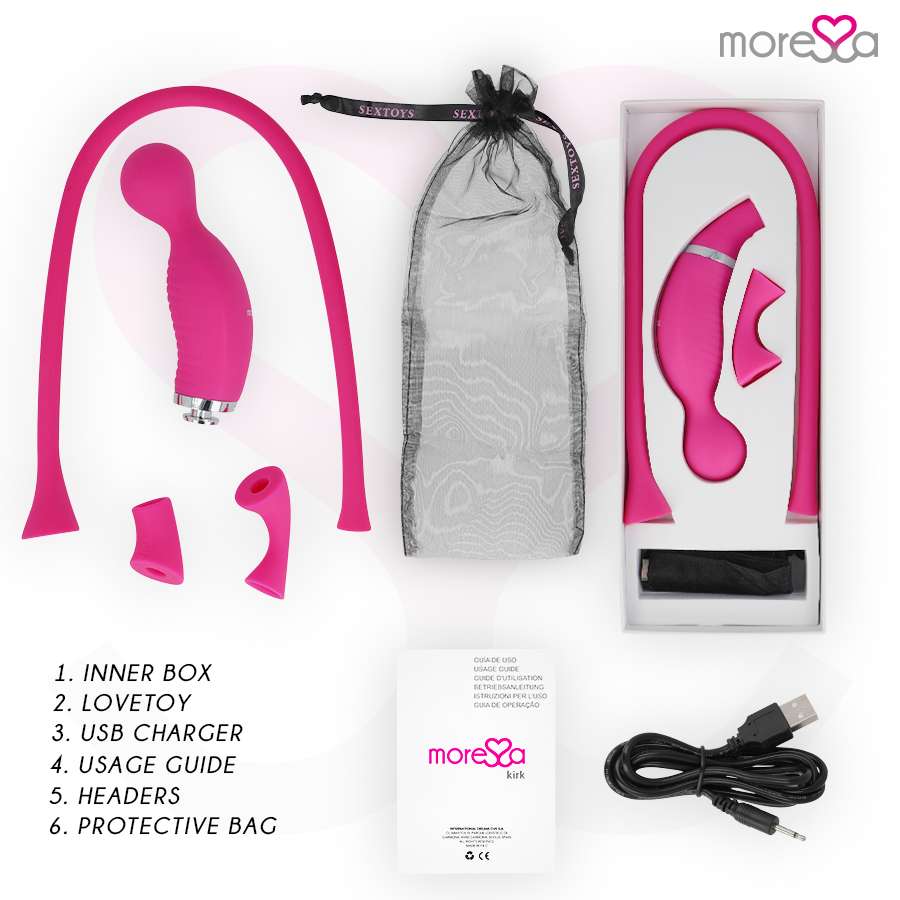 MORESSA - KIRK DUO SAUG- UND MULTI-PERFORMANCE-MASSAGEGERÄT PREMIUM SILIKON WIEDERAUFLADBAR