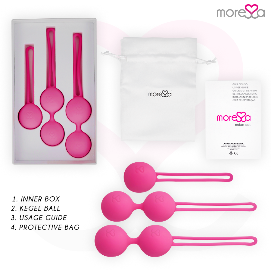 MORESSA - OSIAN SET PREMIUM SILIKON ROSA (Osian Eins - 51 g | Osian Zwei - 101 g | Osian Drei 85 g)
