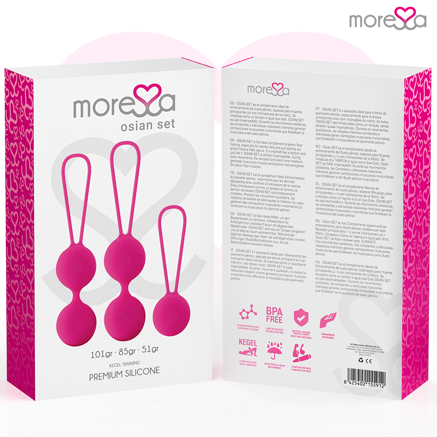 MORESSA - OSIAN SET PREMIUM SILIKON ROSA (Osian Eins - 51 g | Osian Zwei - 101 g | Osian Drei 85 g)