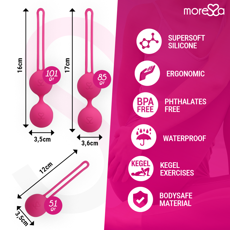 MORESSA - OSIAN SET PREMIUM SILIKON ROSA (Osian Eins - 51 g | Osian Zwei - 101 g | Osian Drei 85 g)