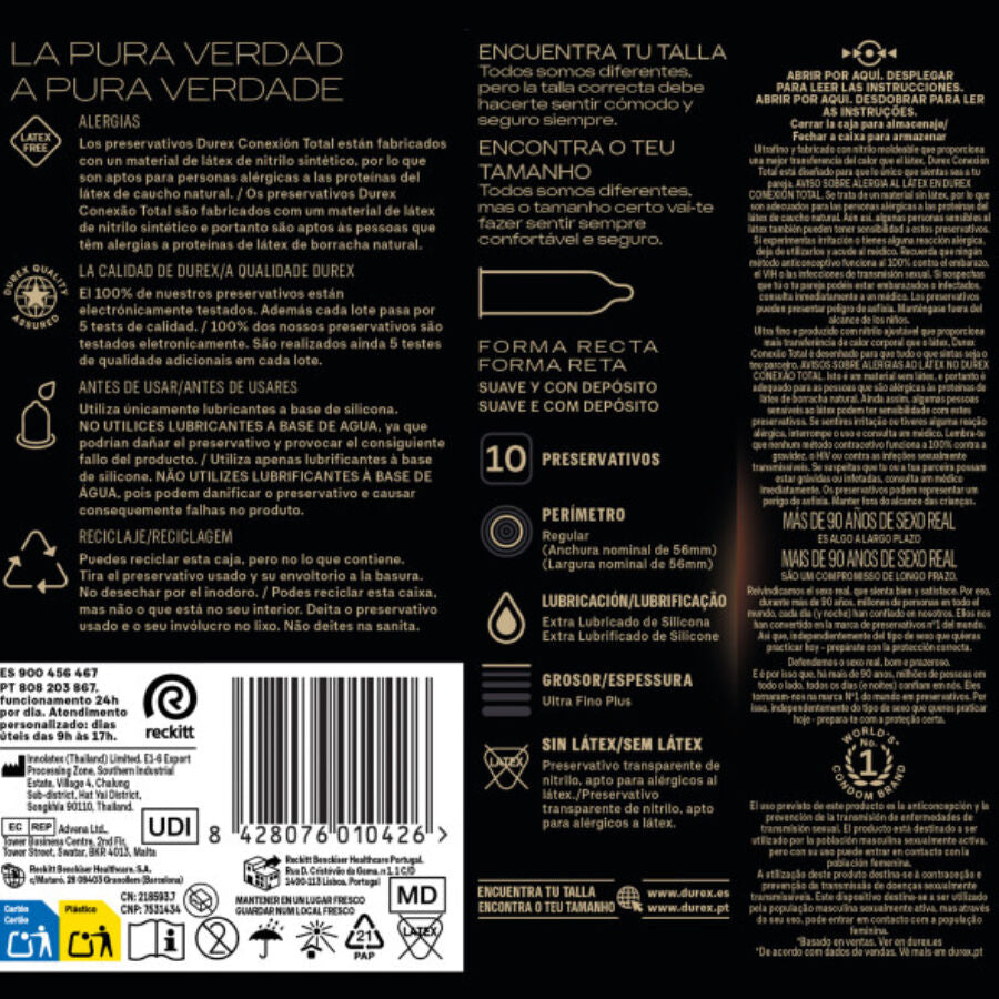 DUREX - TOTAL CONNECTION XL ULTRAFEIN LATEXFREI 10 STÜCK