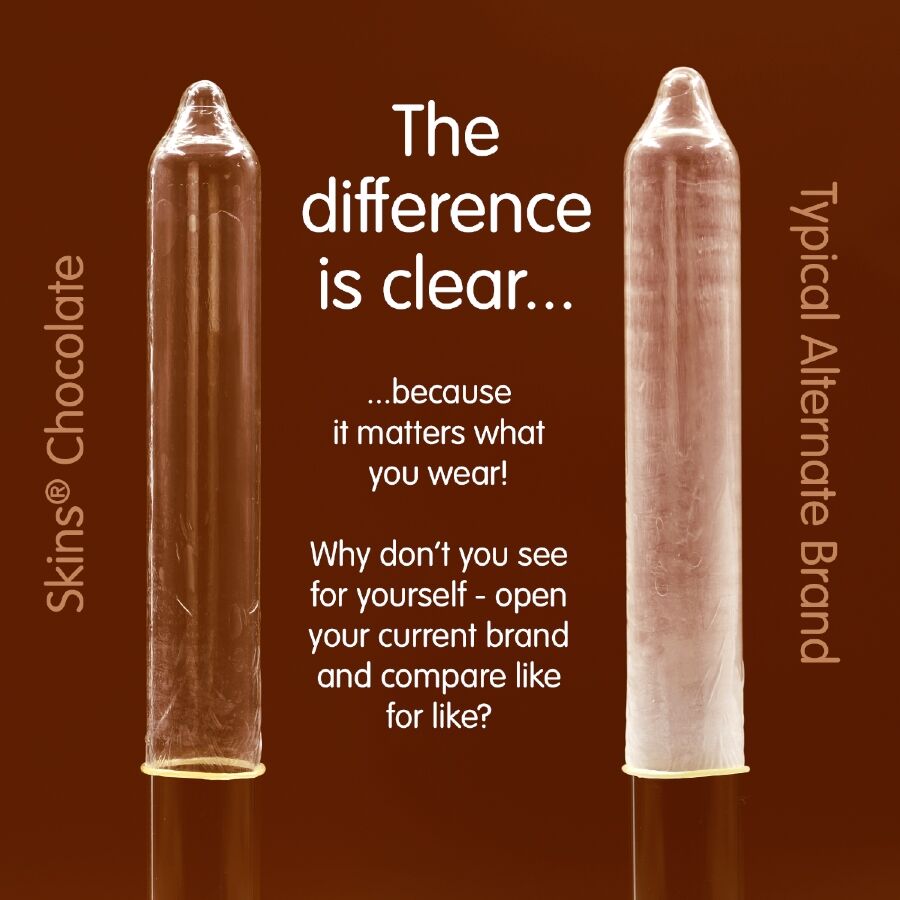 SKINS - HOCHWERTIGE SCHOKO-KONDOME PACKUNG 4