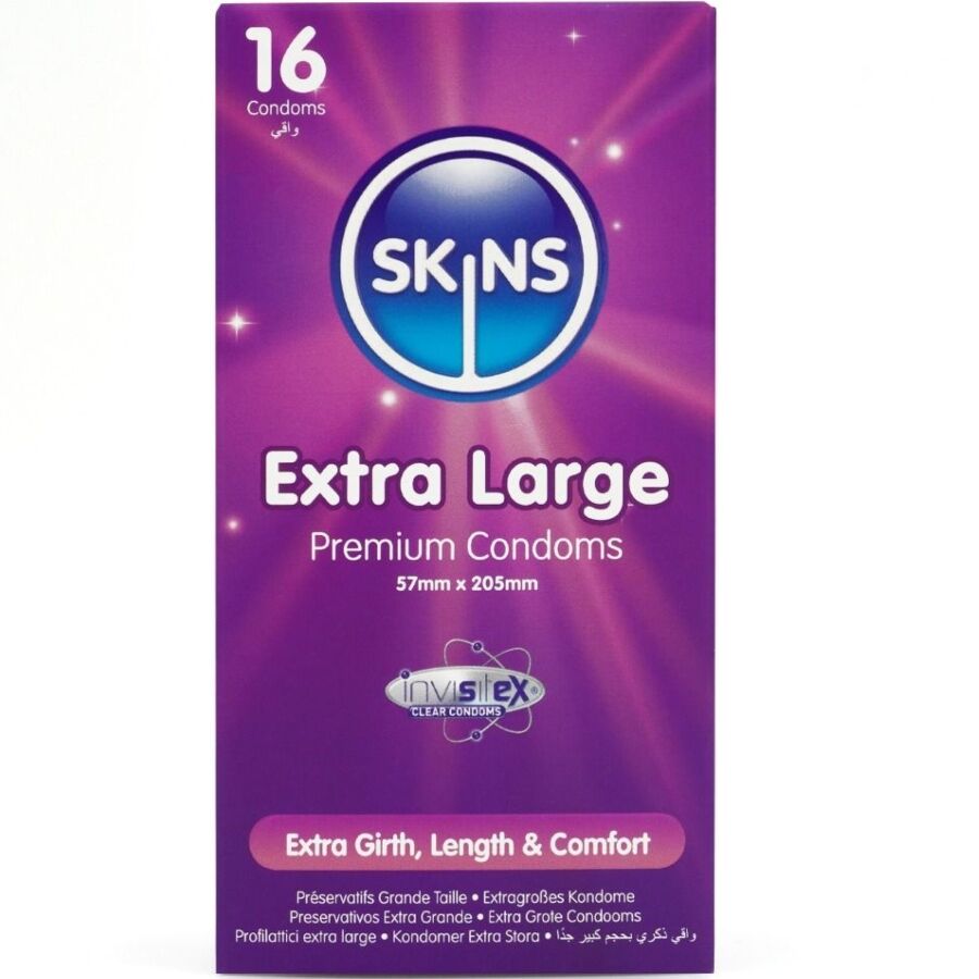 SKINS – EXTRA GROSSE PREMIUM KONDOME PACKUNG 16