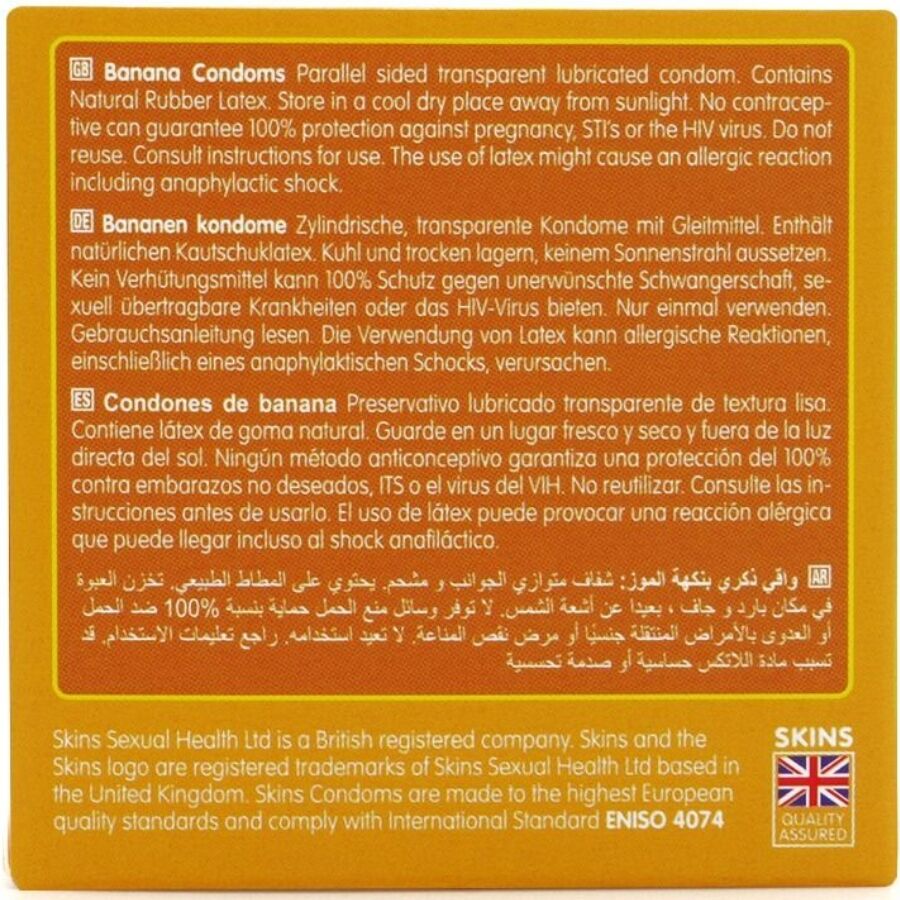 SKINS - BANANA PREMIUM KONDOME PACK 4