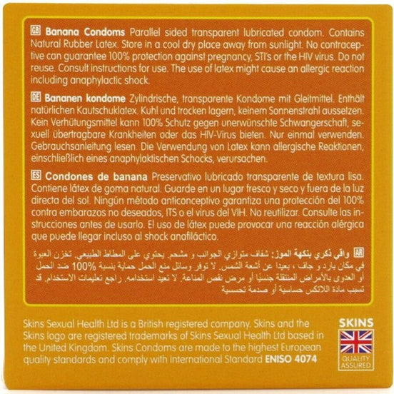 SKINS - BANANA PREMIUM CONDOMS PACK 4