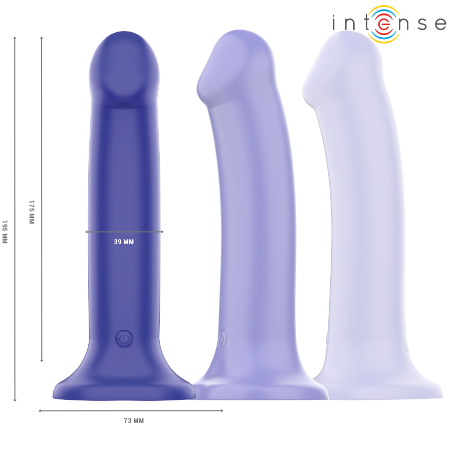 INTENSE - VICTORIA Sensory Device WITH SUCTION CUP 10 VIBRATIONS DARK BLUE REMOTE CONTROL