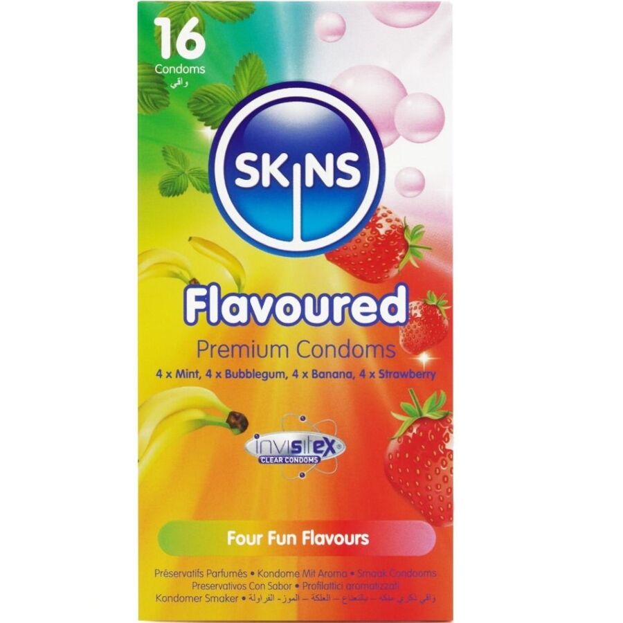 SKINS - MULTI FLAVORS PREMIUM KONDOMPACKUNG 16