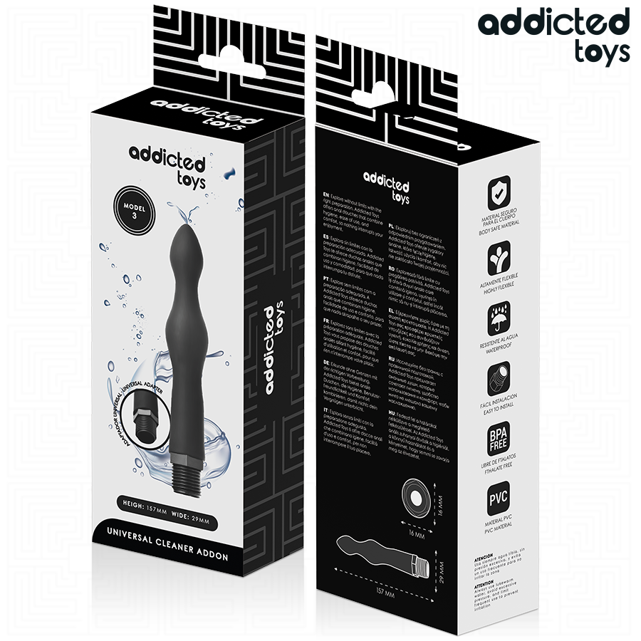 ADDICTED TOYS - ANALREINIGER MIT UNIVERSALADAPTER MODELL 3