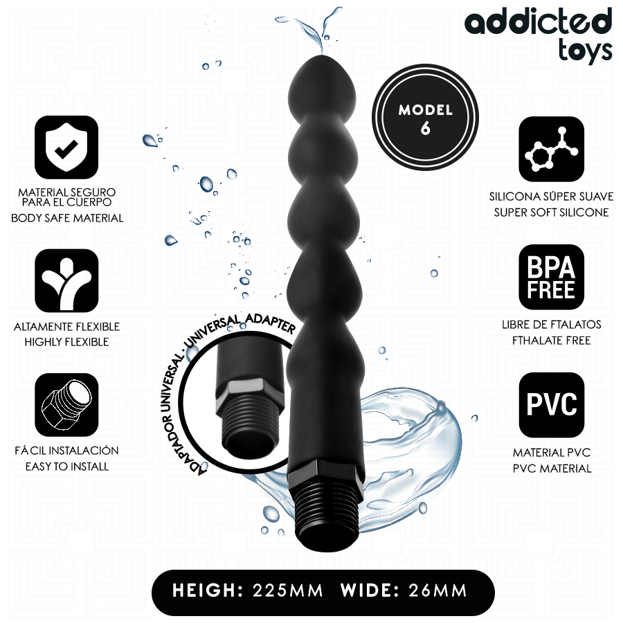 ADDICTED TOYS - ANALREINIGER MIT UNIVERSALADAPTER MODELL 6