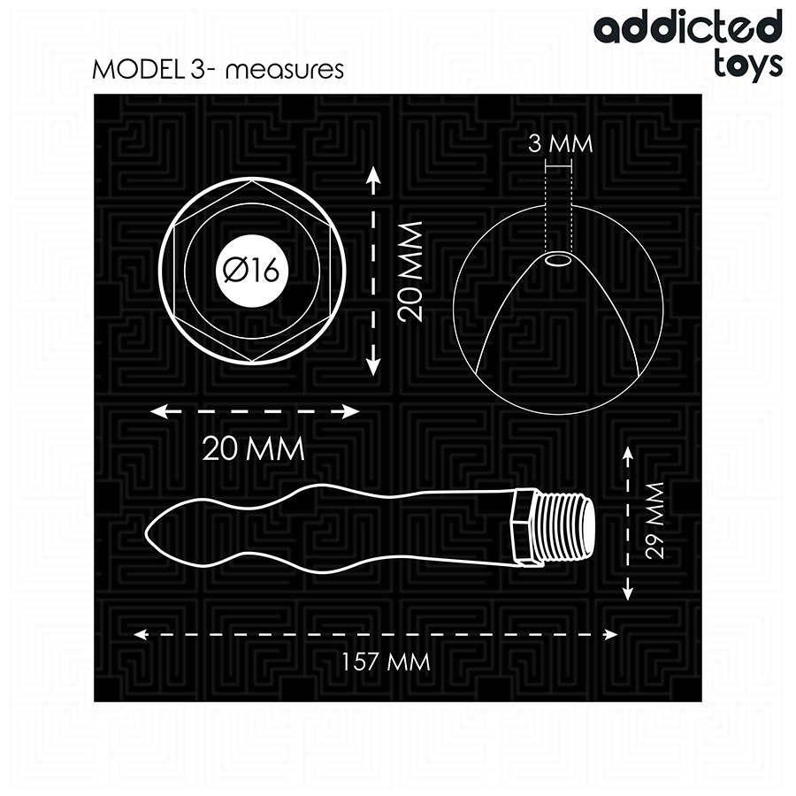 ADDICTED TOYS - ANALREINIGER MIT UNIVERSALADAPTER MODELL 3
