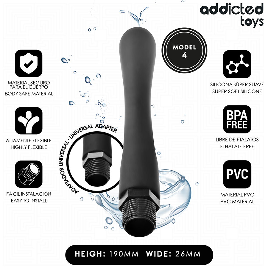 ADDICTED TOYS - ANALREINIGER MIT UNIVERSALADAPTER MODELL 4