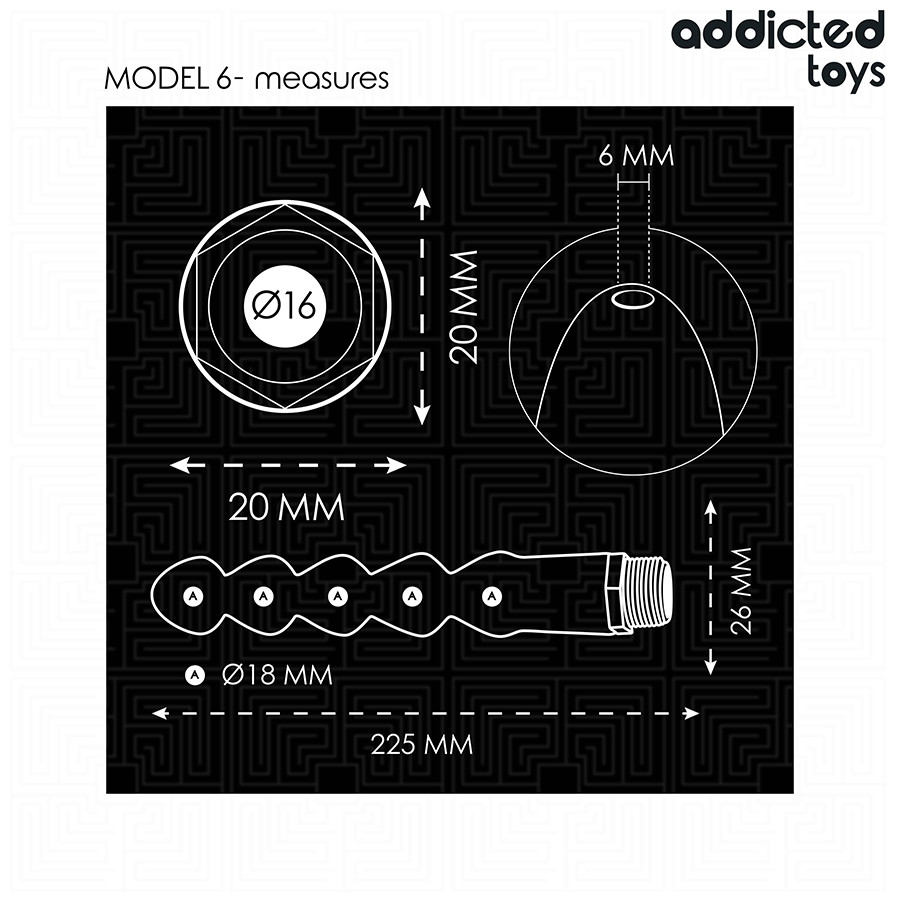 ADDICTED TOYS - ANALREINIGER MIT UNIVERSALADAPTER MODELL 6