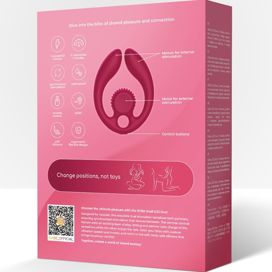 SNAIL VIBE - GIZI DUO PAARSTIMULATOR FERNBEDIENUNG BURGUNDERROT