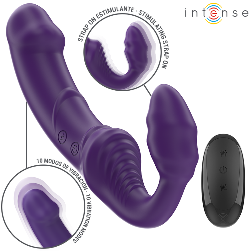 INTENSE - JILL DOUBLE Sensory Device 20 CM PURPLE REMOTE CONTROL