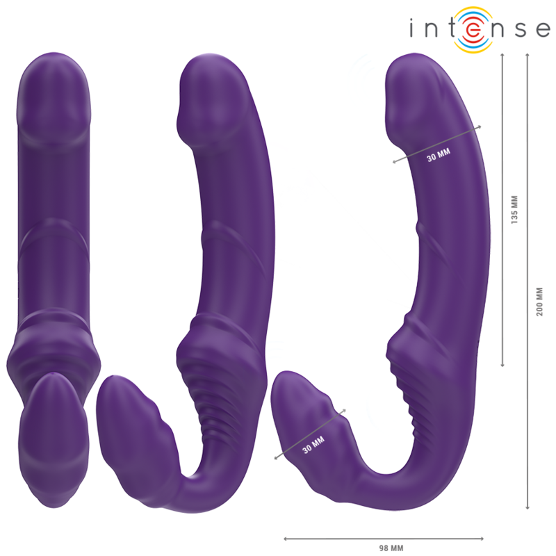 INTENSE - JILL DOUBLE Sensory Device 20 CM PURPLE REMOTE CONTROL